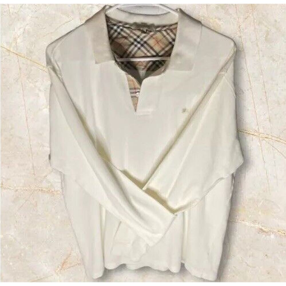 Burberry London Men's Plaid Dress Shirt Long Sleeve Luxury Designer(L) Excellent